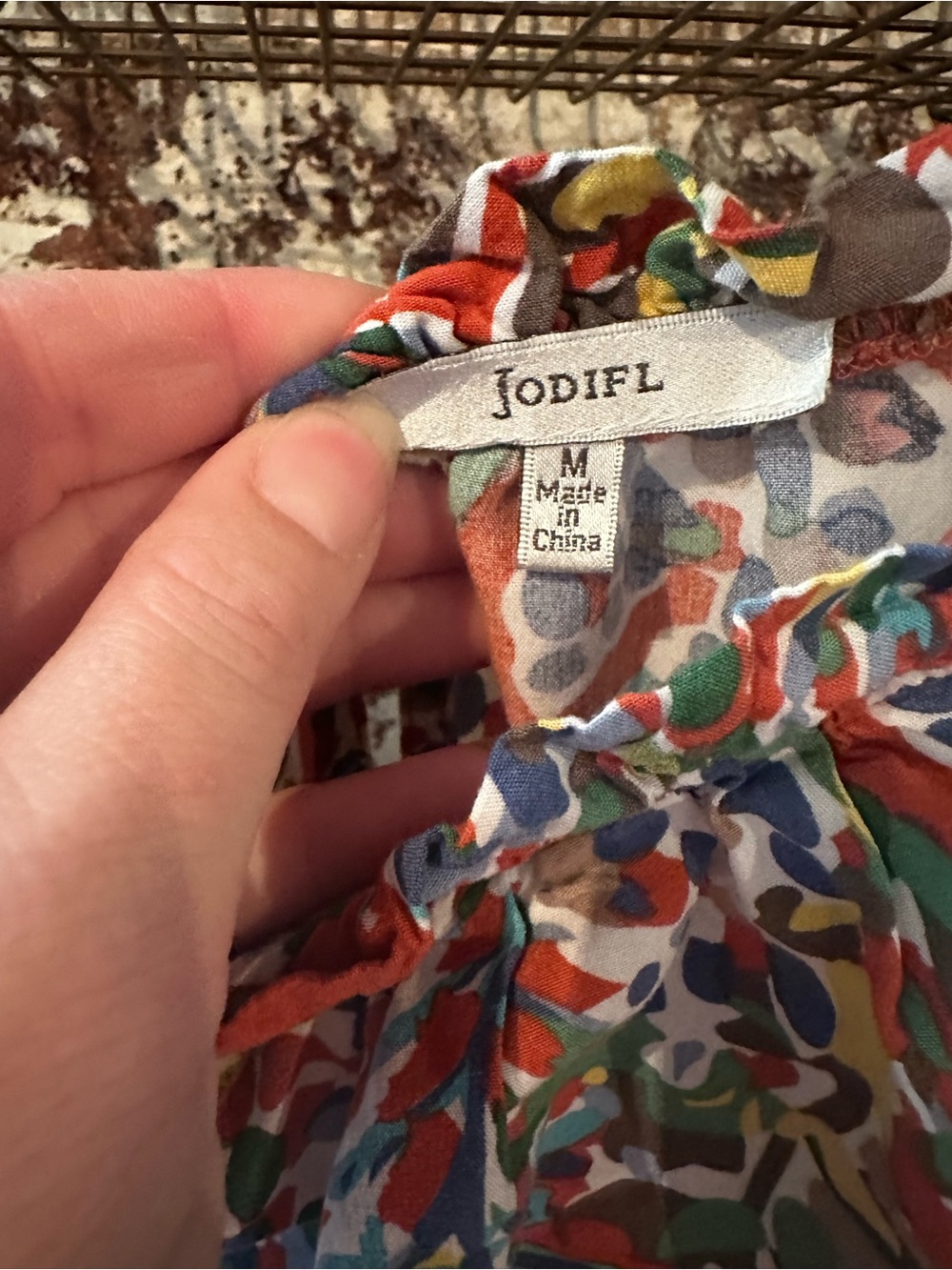 Jodifl Multicolor Ruffle Peasant Blouse - Picture 2 of 3